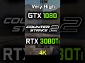 gtx 1080 vs rtx 3080 ti in counter strike 2 4k