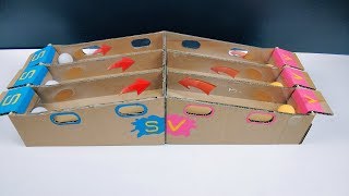 How to make a desktop shot toy for two players made of cardboard