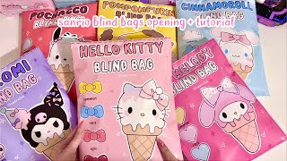 🎀 sanrio blind bags opening + tutorial 💕 | asmr | sanriolve