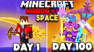 I Survived 100 Days in SPACE in Hardcore Minecraft