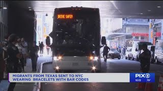 Texas sending migrants to NYC with barcoded bracelets, officials say