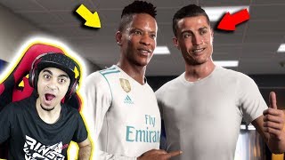 مشوار الاحتراف #2 | صورت مع كريستيانو رونالدو 😱 !! و لعبنا ضد الريال 🔥 | فيفا 18 FIFA