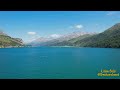 lake sils switzerland 4k drone footage