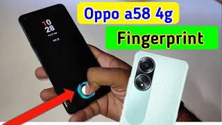 Oppo a58 4g display fingerprint setting/Oppo a58 4g fingerprint screen lock/fingerprint sensor