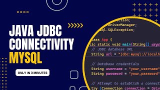 Java Database Connectivity with MySQL | Java JDBC (In 3 minutes)