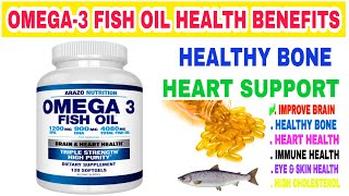 Arazo nutrition Omega 3 fish oil brain \u0026 heart health dietary supplement softgels benefits