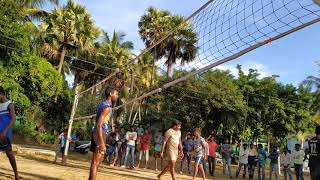 palakollu satish very power full shots in ballipadu valley ball tem