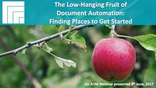 The Low-Hanging Fruit of Document Automation – Finding Places to Get Started