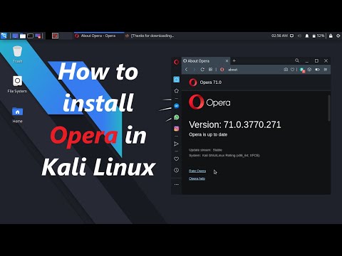 How to install Opera in Kali Linux