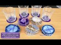 Agate Coasters Four Pack Various Colours for Gift Ideas