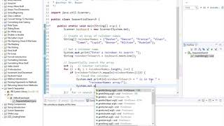 Java 7.7- Sequential Search