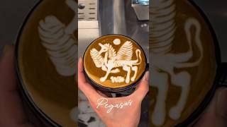 Latte Art Free pour Pegasus | Coffee Art #coffee #latteartist #coffeelatteart #coffeeart