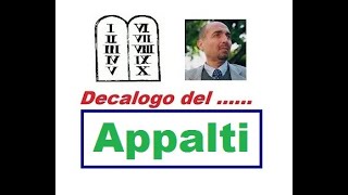 Decalogo degli ... APPALTI PUBBLICI (24/01/2020)