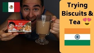 LATINO TRIES BISCUITS \u0026 CHAI (first time Indian food)