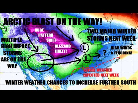 Arctic Outbreak Next Week! Two Major Winter Storms! Severe Risk. Winter ...