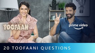 20 Toofaani Questions Ft. Farhan Akhtar & Mrunal Thakur | Amazon Prime Video
