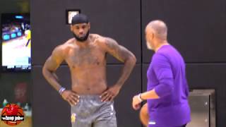 LeBron James Working Out For 1 Hour At Lakers Practice. HoopJab NBA