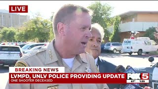 Authorities provide initial update after shooting Wednesday at UNLV