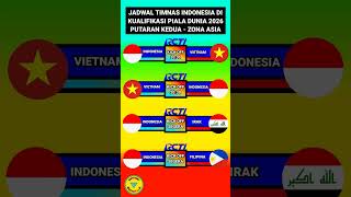 JADWAL TIMNAS INDONESIA DI KUALIFIKASI PIALA DUNIA 2026#kualifikasipialadunia2026#shorts#indonesia