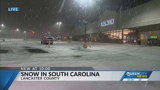 Snow begins to fall in Lancaster County