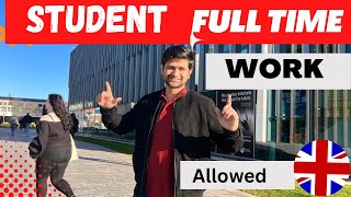 Good News For UK Students | Full Time Work Allowed to International Students | Jobs For students
