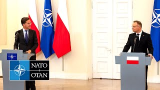 NATO Secretary General with the President of Poland 🇵🇱 Andrzej Duda, 13 NOV 2024