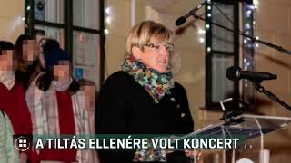 A tiltás ellenére tartottak újévi koncertet a bicskei városháza előtt 21-01-04