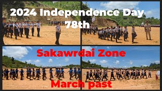 Independence Day 78th, 2024 || Sakawrdai Zone|| Mini Sport complex ||March past Primary Section