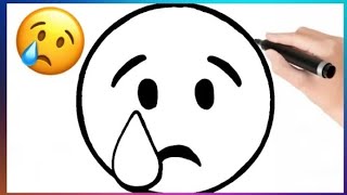 Como dibujar PASO A PASO  al Emoji TRISTE