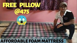 FOLDABLE MATTRESS @999/- ONLY 😱| 3 Folding foam mattress| Pillow FREE with 2 Mattresses |