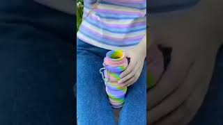 😂Silicone Foldable Water Bottle. Collapsible Leak proof bottle. #shortsvideo  #waterbottle