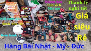 hàng bãi nhật / nồi cơm xe tải, bình siêu tốc , bơm bánh xe, khoan đục betong, bulong, bắt vít vv