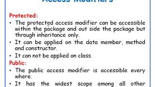 Access Modifiers in java || JAVA in Telugu Lecture-48