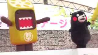 くまモンとどーもくんのコラボ(NHKつつじ祭り）