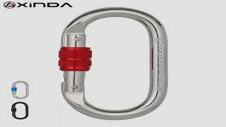 Xinda Outdoor Climbing Carabiner O-Shape Screw Lock Spring-loaded Gate Hook 25kN