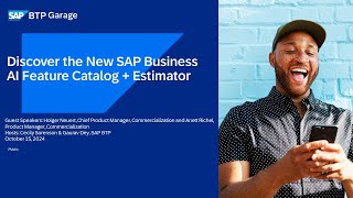 Discover the New SAP Business AI Feature Catalog + Estimator | SAP BTP Garage October 2024