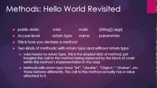 Lecture 02: Method return types; declaration, assignment, evaluation.