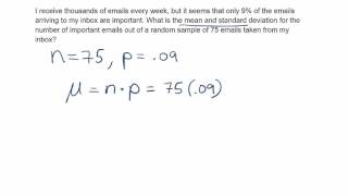 Mean and SD for a binomial random variable