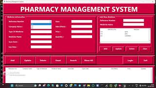 Python Tkinter Project | GUI based and using MySql Database || Pharmacy Project