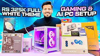 Rs 325K Full White Themed Gaming \u0026 AI PC Build Setup in Pakistan!