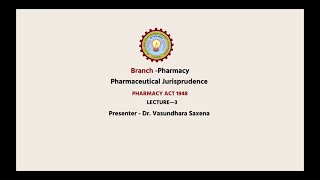 Pharmaceutical Jurisprudence Pharmacy | Act 1948 Part-3 | AKTU Digital Education