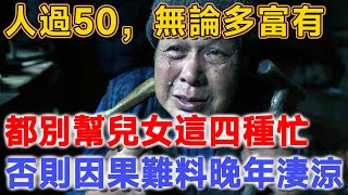 人過50，無論多富有，都別幫兒女這四種忙，否則因果難料，晚年必定淒涼！ | 聽佛說 #因果 #佛法 #佛教 #命理