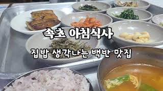 속초 아침식사, 집밥 생각나는 백반 맛집