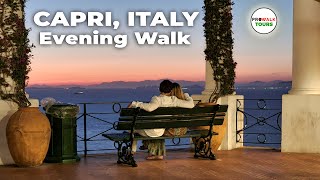Capri, Italy Evening Walking Tour - 4K - with Captions!