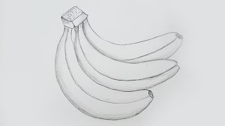 How to draw a bunch of  banana step by step for beginners | Pencil Art Work