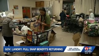 Louisiana SNAP recipients now receiving full November benefits