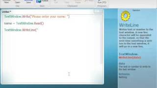 Small Basic Tutorial 2 - User Input and Text Colors