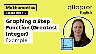 Graphing a Step Function (Greatest Integer) - Example 1 | Mathematics | Alloprof