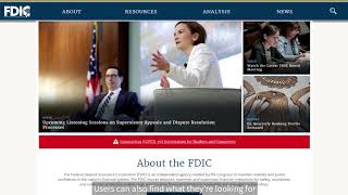 Welcome to the Redesigned FDIC.gov