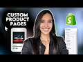 Shopify Tutorial for Beginners - How To Create Custom Product Pages